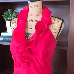 Cherry Red White House Black Market Halter Size 10